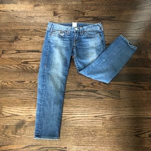 True Religion cropped skinny jeans
